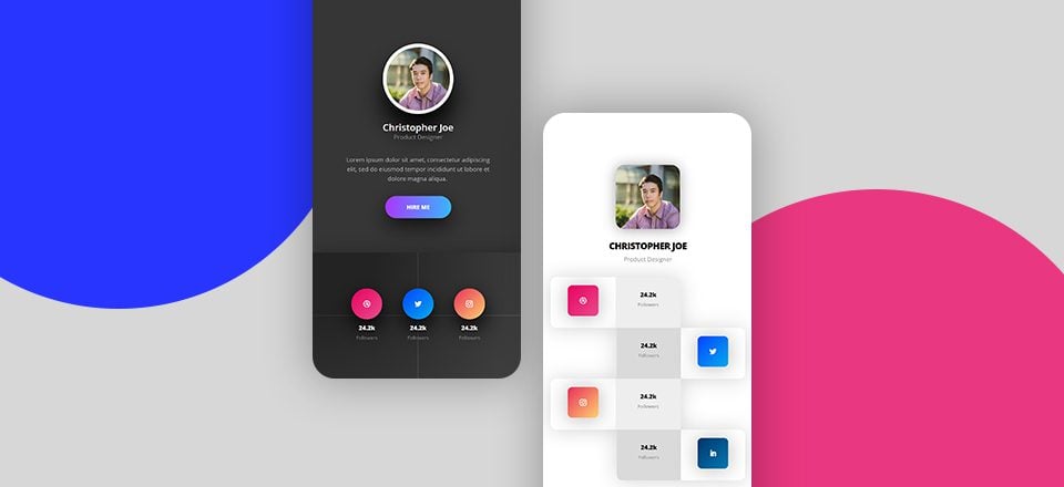 How to Create Beautiful Mobile Social Follow Bios with Divi (Free Download!)