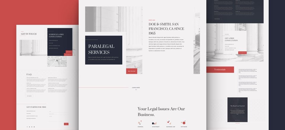 Get a FREE Paralegal Layout Pack for Divi