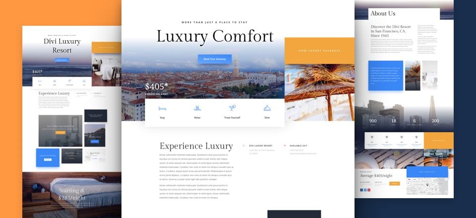 Get a FREE Resort Layout Pack for Divi