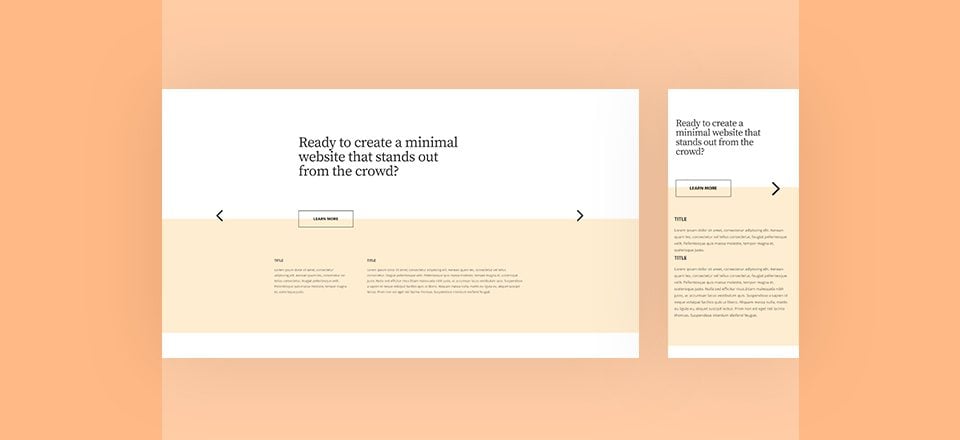 How to Create an Entirely Horizontal Swipe Page with Divi
