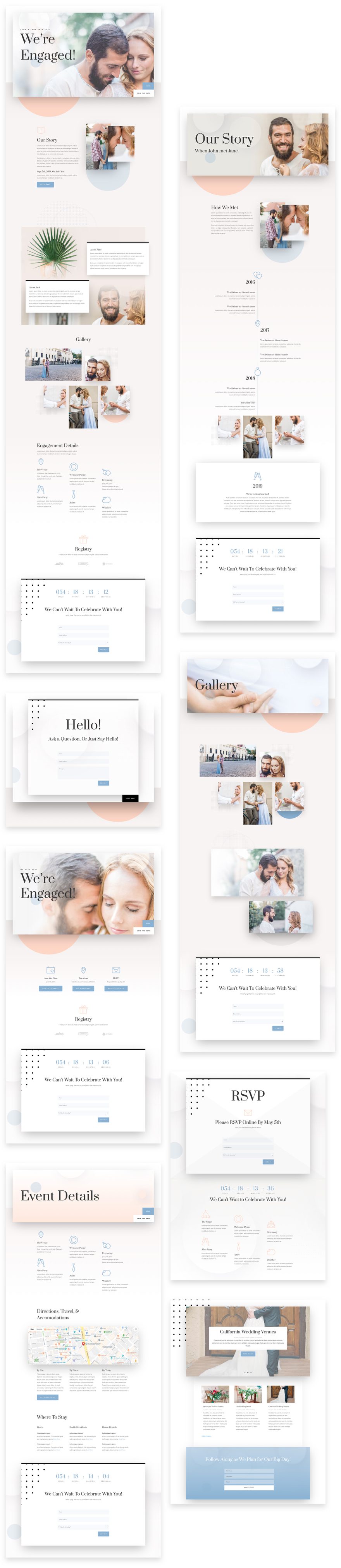 wedding engagement layout pack