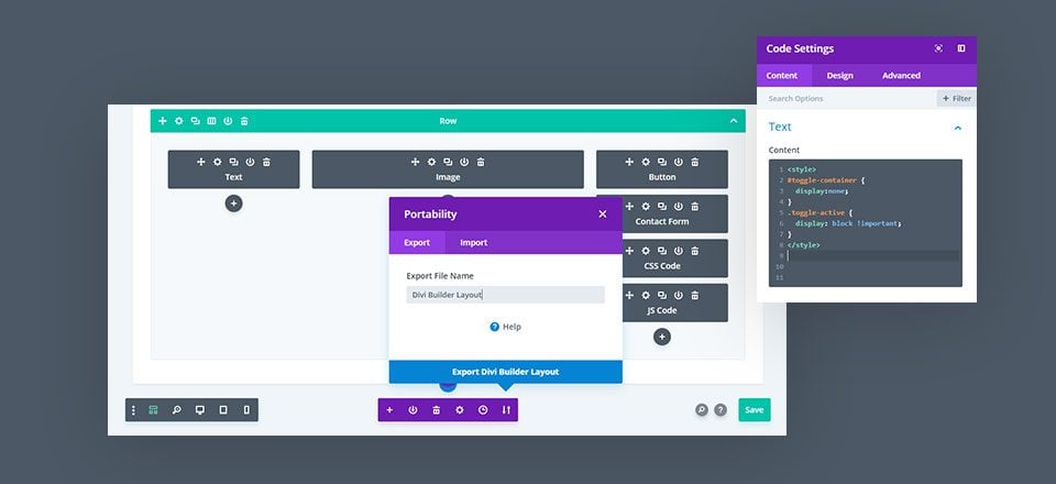 How to Export a Divi Page Layout that Has Custom Code