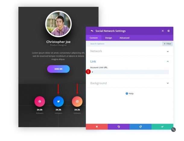 How to Create Beautiful Mobile Social Follow Bios with Divi (Free ...