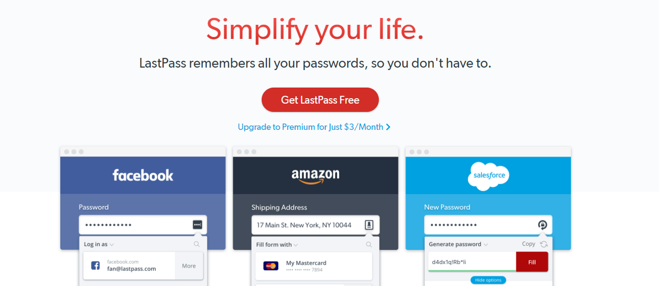 The LastPass website.