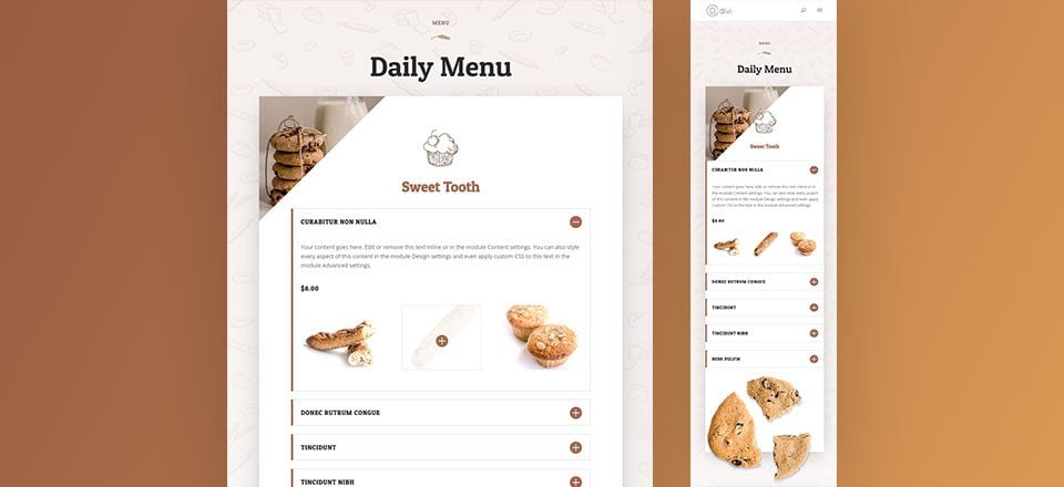 How to Embed Divi Galleries into Toggles to Create a Custom Restaurant Menu