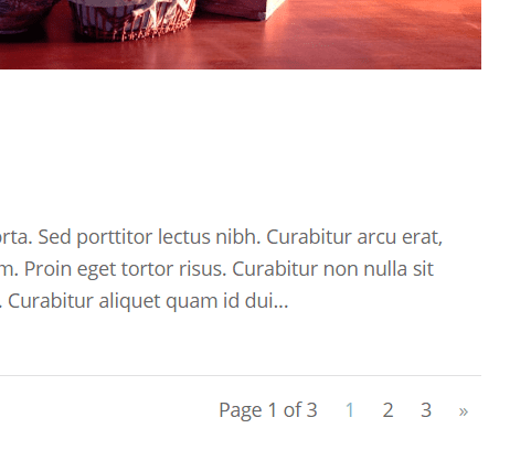 style pagination in divi