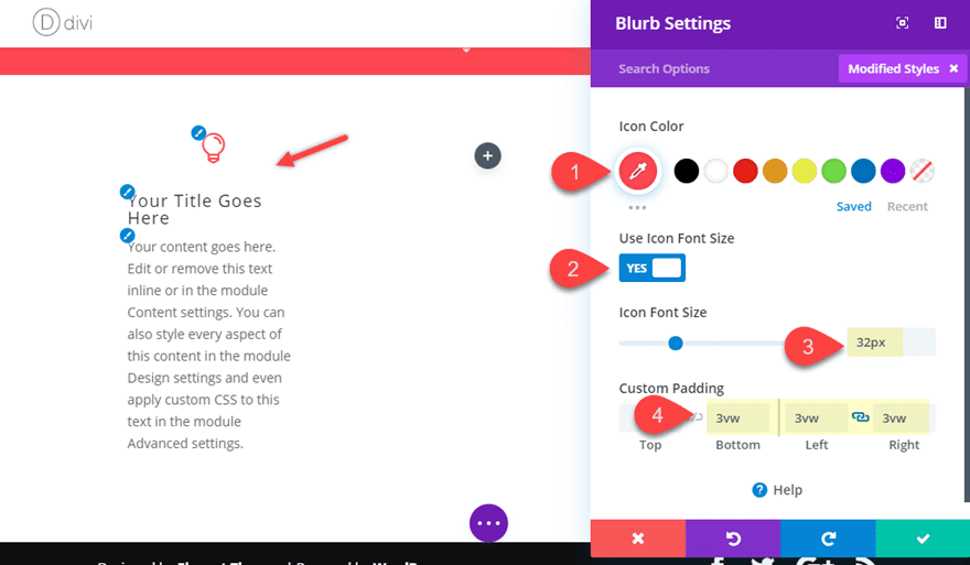 rotate text in divi