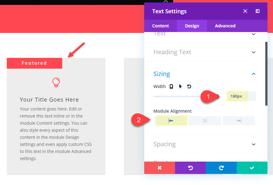 rotate text in divi