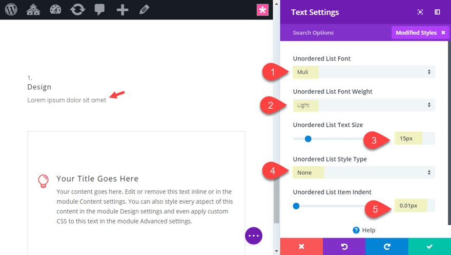 rotate text in divi