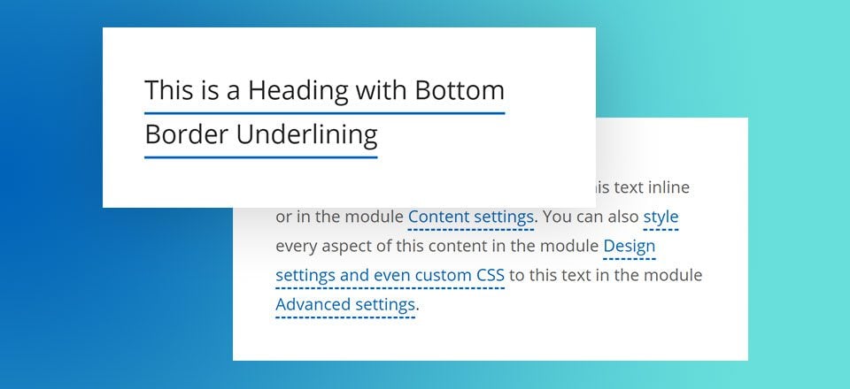 How to Apply Alternative Text Underlining Styles in Divi