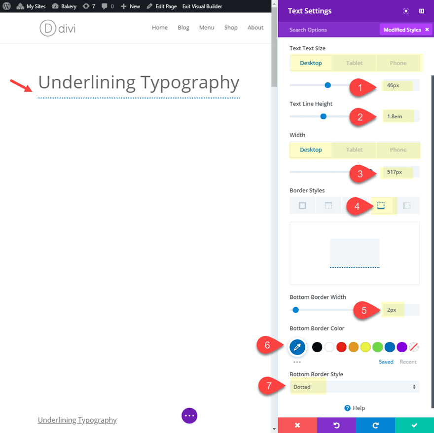 text underlining styles