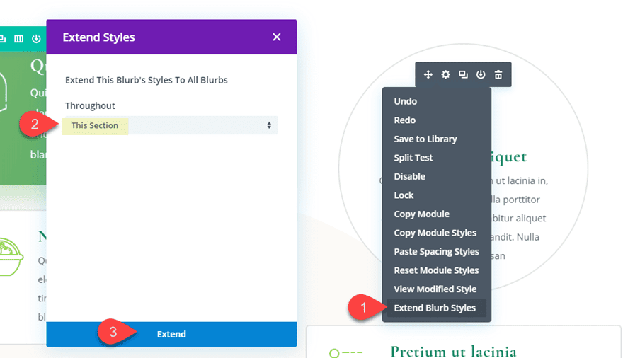 divi circular elements