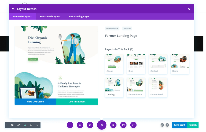 divi farmer layout pack