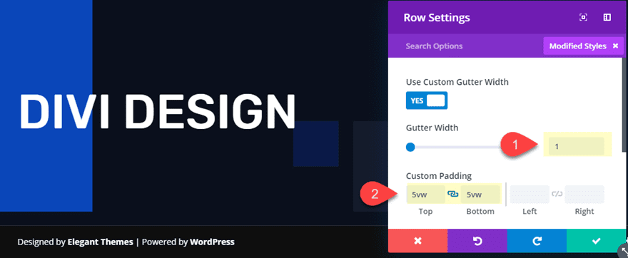 animate letters in divi