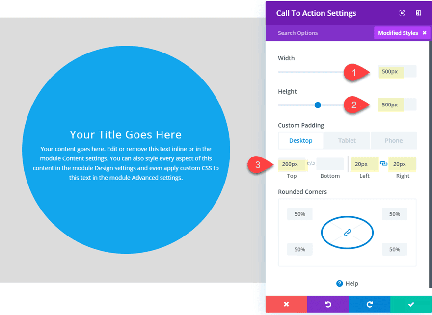 divi circular elements