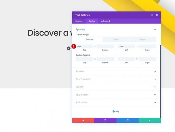 Creating a Diagonal Design Structure with Divi's Transform Options ...