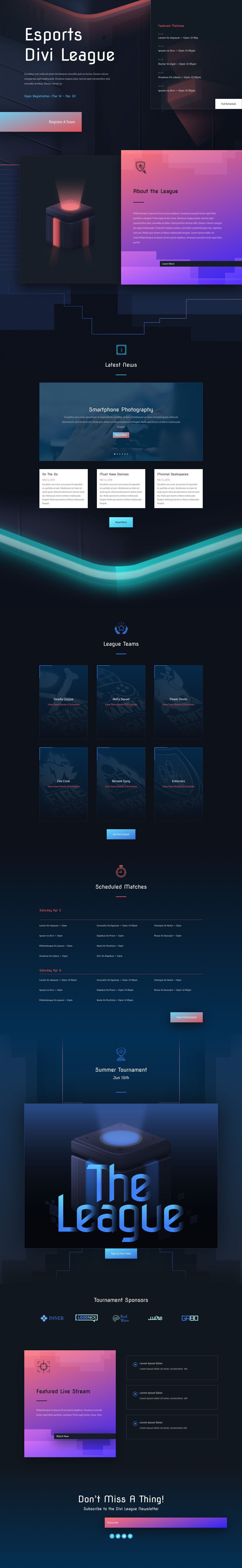 eSports layout pack