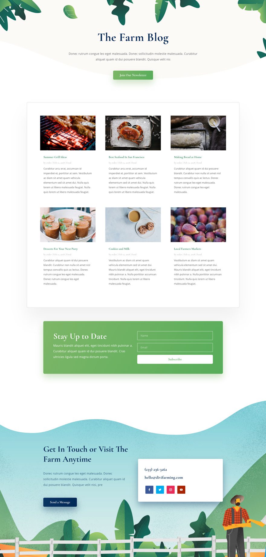 divi farmer layout pack