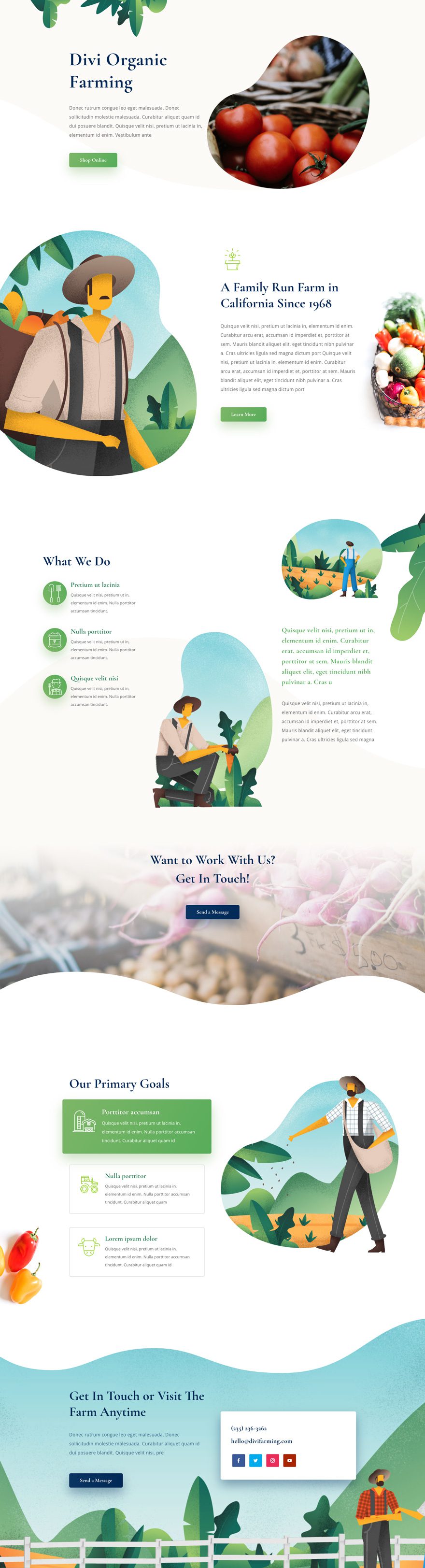 divi farmer layout pack