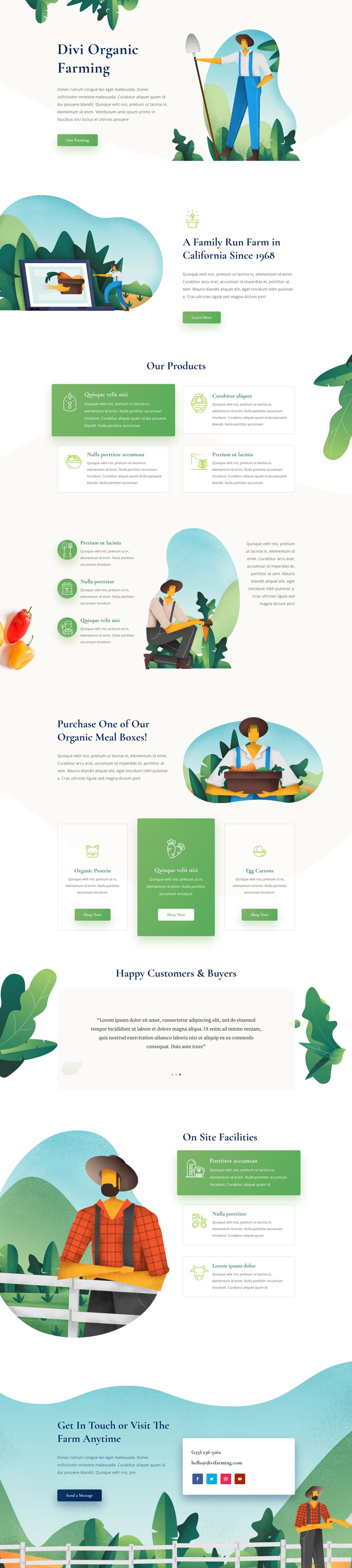 divi farmer layout pack