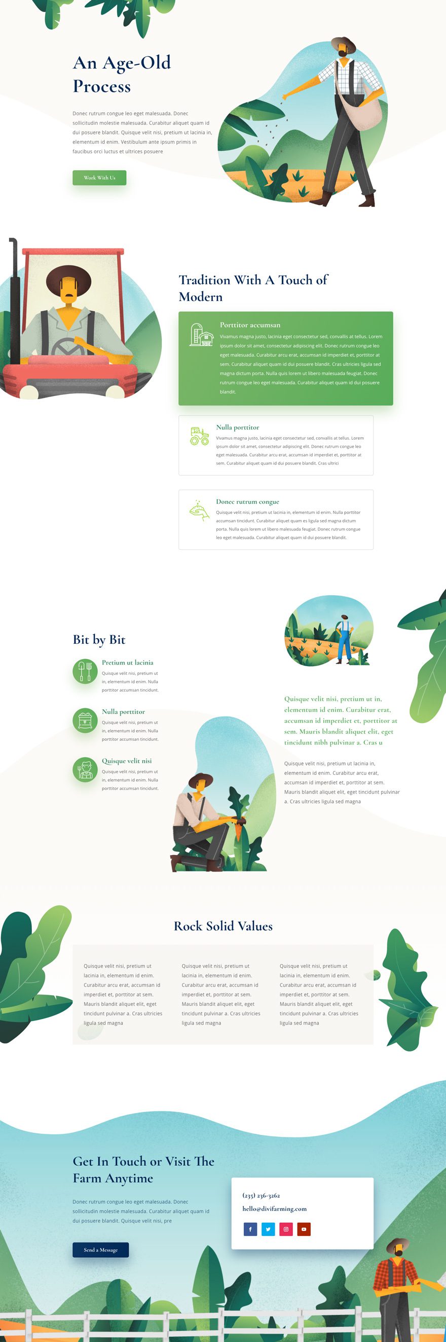 divi farmer layout pack