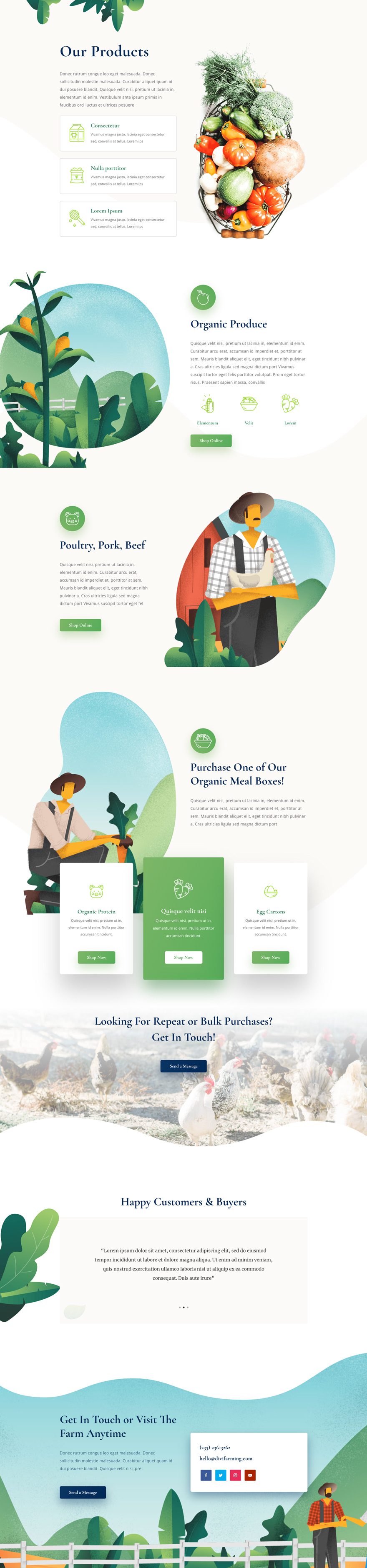 divi farmer layout pack