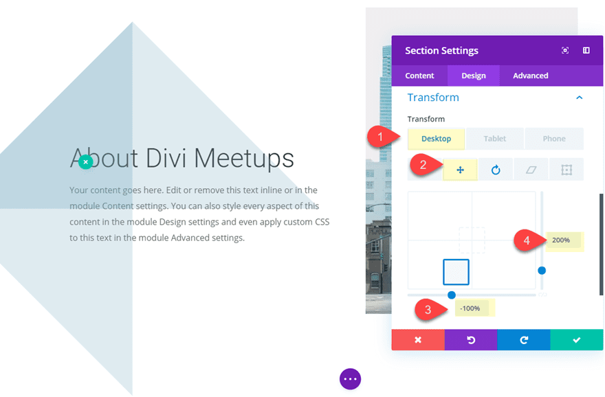 divi section divider backgrounds