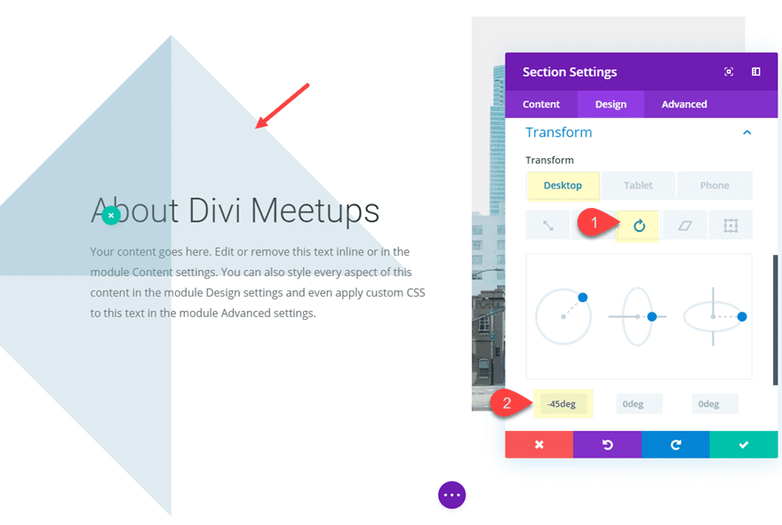 divi section divider backgrounds