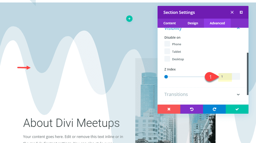 divi section divider backgrounds