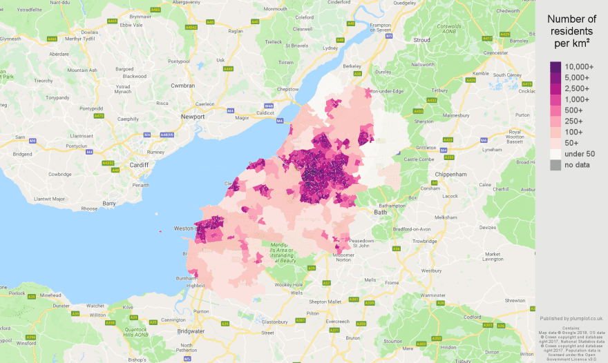 An example of a distribution map.