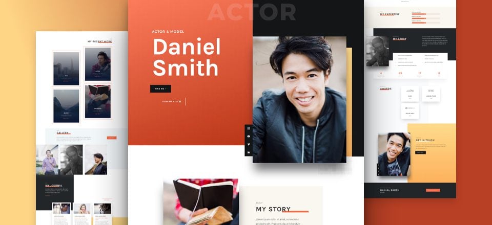 Get a FREE Actor CV Layout Pack for Divi