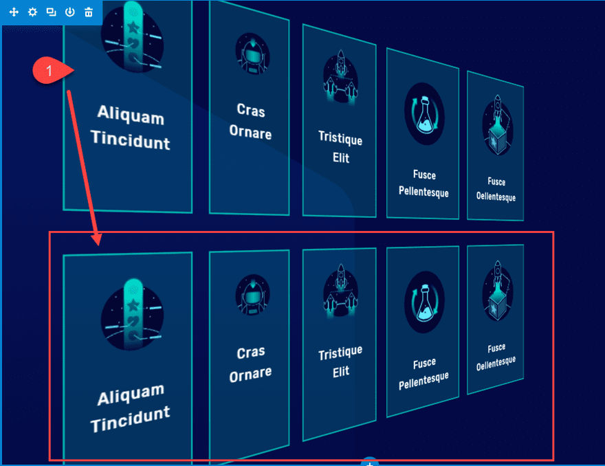 divi floating modules