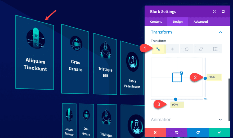 divi floating modules