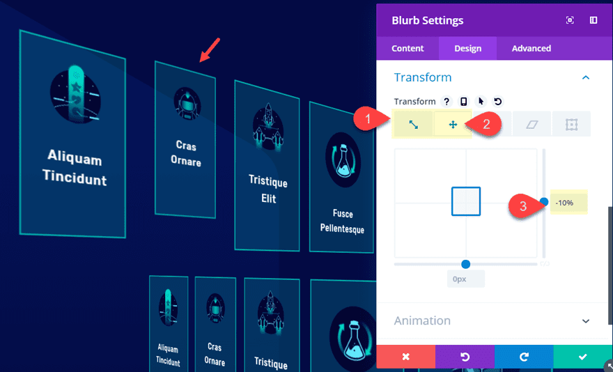 divi floating modules