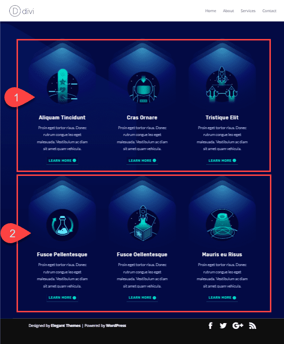 divi floating modules