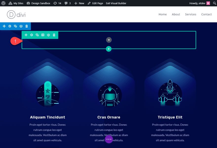 divi floating modules