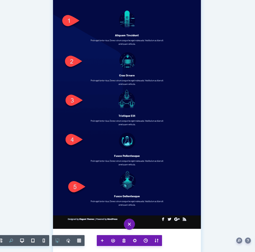 divi floating modules