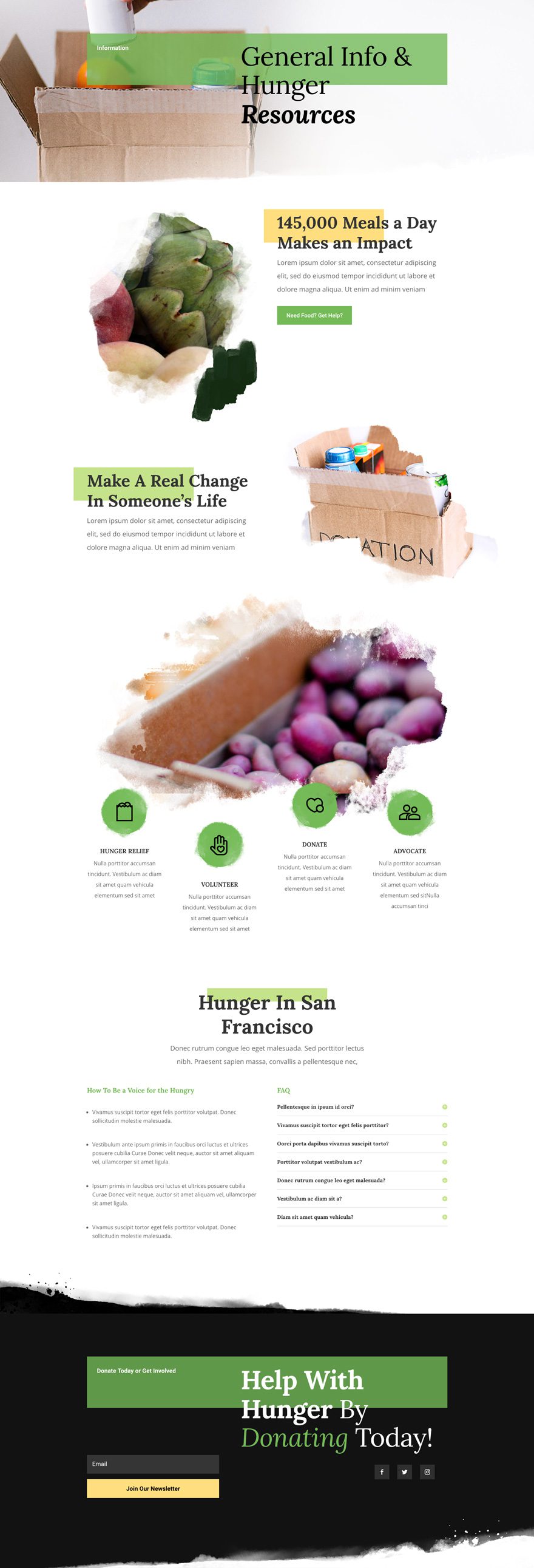 divi food bank layout pack