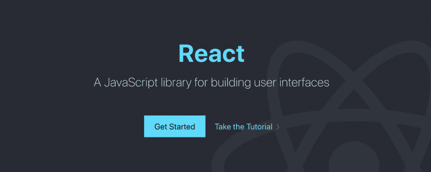 The React Homepage.