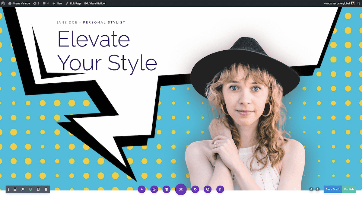 Comic Book speech bubble design with Divi