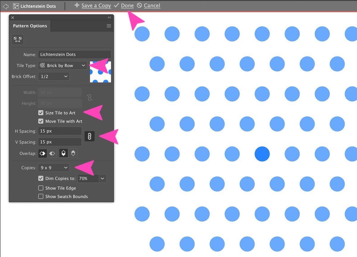 screenshot of pattern maker on Photoshop