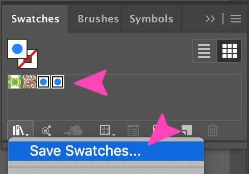 screenshot of the swatches panel in Photoshop