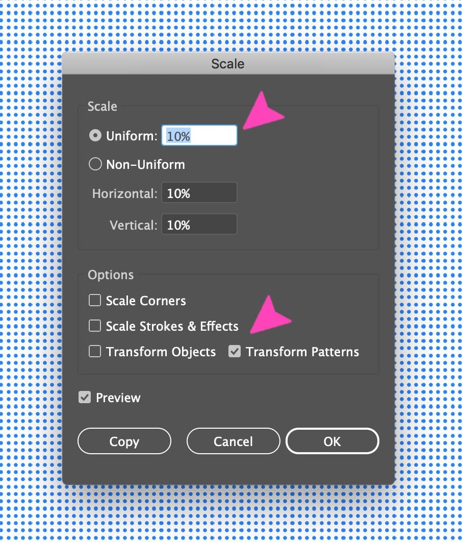 screenshot of a pattern inside a shape in Photoshop