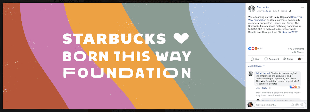 Starbucks Born this Way Foundation