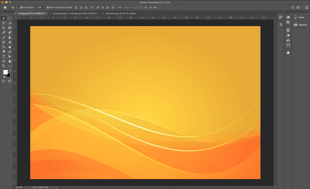 screenshot of colorful background in Photoshop