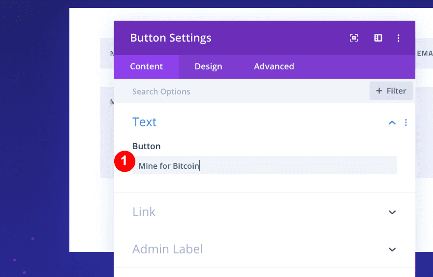 screenshot of the divi builder