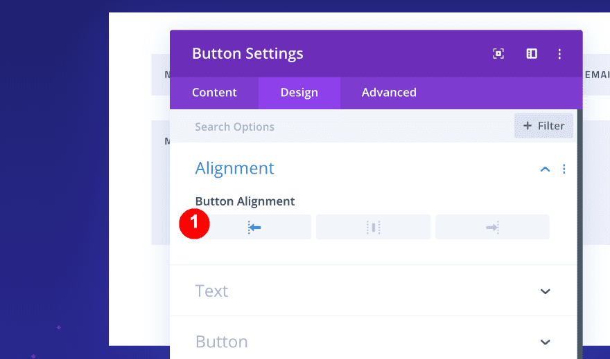 screenshot of divi builder