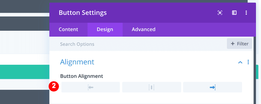 change the alignment of the button module