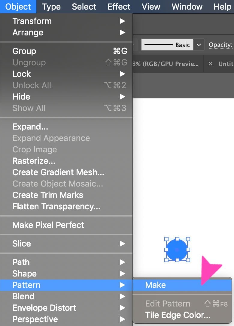 Screenshot of pattern maker on Photoshop