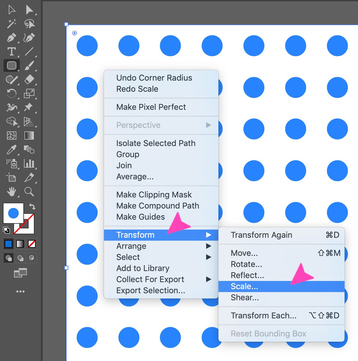screenshot of a shape with a pattern on photoshop